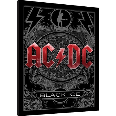 Rámovaný Obraz - AC/DC - Black Ice, 34.3 × 44.5 cm