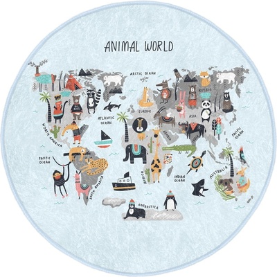 Mila Home Светлосин детски килим ø 80 cm Comfort - Mila Home (HKG-HaliRound-Comfort-10589-80x80)