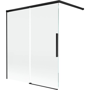 Mexen Rox двукрилен плъзгащ се параван за вана 140 x 150 cm, прозрачен, черен - 8C9-140-003-70-00 (8C9-140-003-70-00)