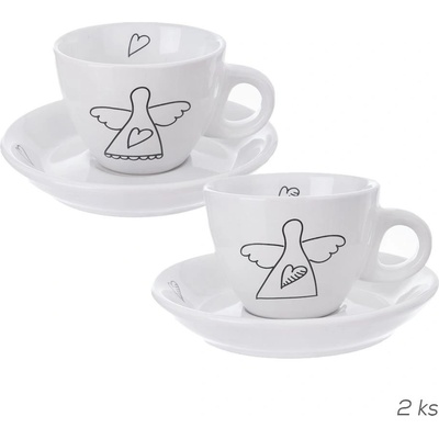 ORION Hrnek ker podšálek ANGEL 2 x 90 ml