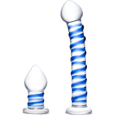Glas Double Penetration Glass Swirly 2 pcs