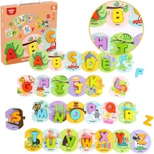 Montessori TOOKY TOY puzzle učenie písmen abecedy slová abeceda hrubé bloky 26 ks