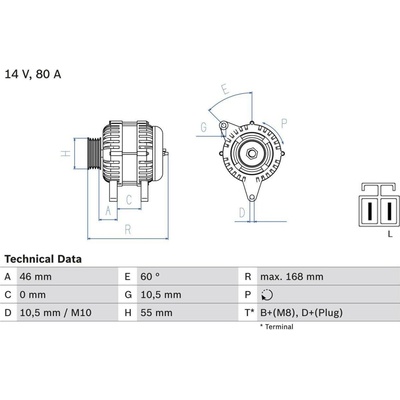 Alternátor BOSCH 0 986 084 210
