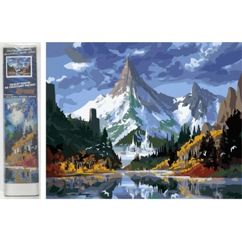 Norimpex - Puzzle Diamant painting: Ice castle in the mountains 30x40cm - 1 - 39 piese