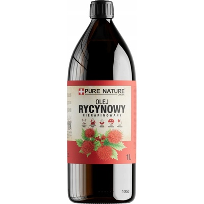 RICINOVÝ OLEJ NERAFINOVANÝ LISOVANÝ ZA STUDENA PŘÍRODNÍ VE SKLE 1000 ml