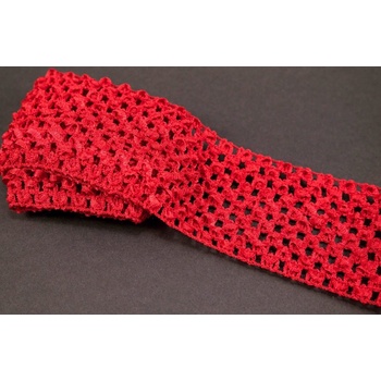 Ozdobná síťovaná pruženka Tutu - červená - šířka 7 cm