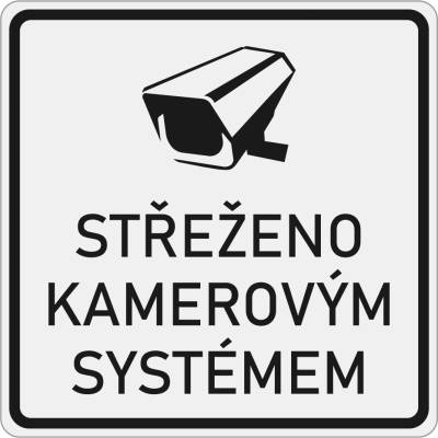 Dopravní značka E13 Střeženo kamerovým systémem