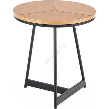 Halmar Масичка за кафе CARIDA 49x45 cm черен/дъб (HA0046)