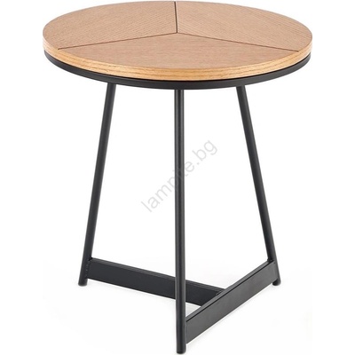 Halmar Масичка за кафе CARIDA 49x45 cm черен/дъб (HA0046)