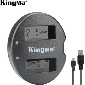 KingMa Зарядно за батерия LP-E17 USB Dual за Canon EOS RP, EOS M6 Mark II, M6, M5, M3, EOS Rebel T8i, T7i, T6i, T6s, EOS Rebel SL3, SL2, EOS 77D