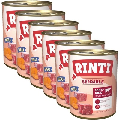 Rinti Adult Sensible hovězí & sladké brambory 6 x 800 g – Hledejceny.cz