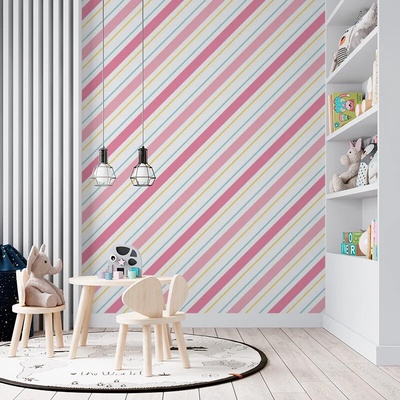 Sablio Tapeta Štvorfarebné pruhy, rozmery 336x220 cm