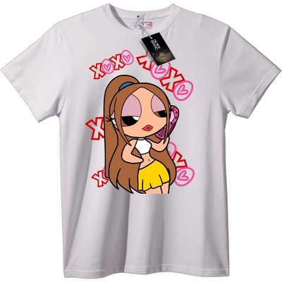 NOONEBRAND Тениска XOXO Анимационно Момиче - 7XL, Black