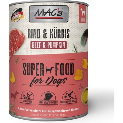 MAC's Dog hovädzie a tekvica 6 x 800 g