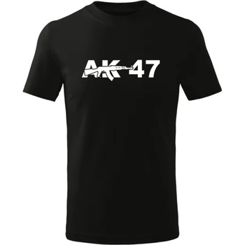 DRAGOWA детска тениска с къс ръкав ak47, черна (3455)