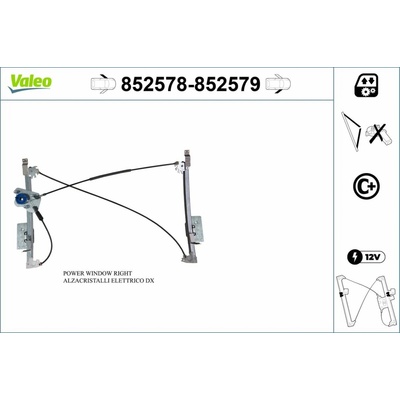 Mechanizmus zdvíhania okna VALEO 852578