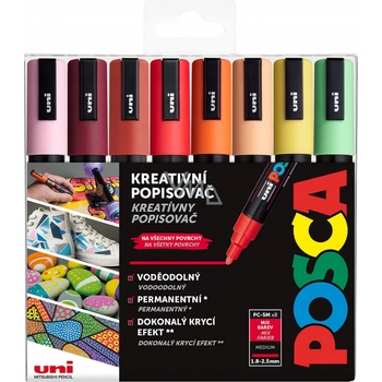 Posca PC-5M Letný mix teplých tónov 8 ks