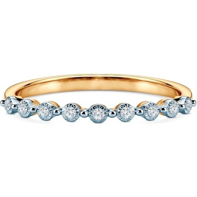 Savicki Prsteň dvojfarebné zlato diamanty B P P0613 00162 585 ZB