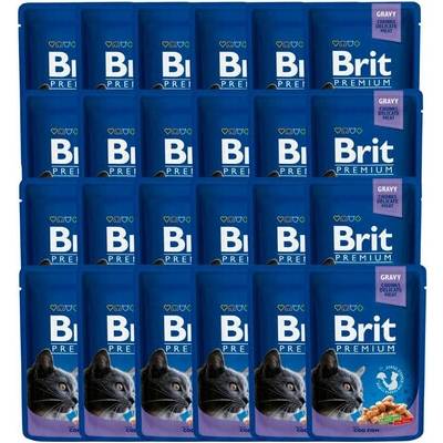 BRIT Premium Cat Adult s treskou 24 x 100 g