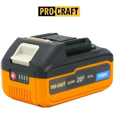 PRO-CRAFT Батерия акумулаторна, Li-Ion, 20V, 4Ah, Procraft 20/4 TURBO (UNI-01012640)