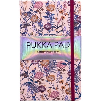 PUKKA PAD Bloom A5 192 страници розова тетрадка с ластик A17357BL3 (A17357BL3)