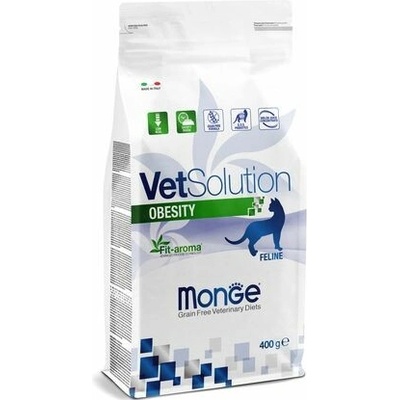 MONGE VetSolution Cat Obesity diétne suché krmivo na zníženie nadváhy u mačiek 0,4 kg