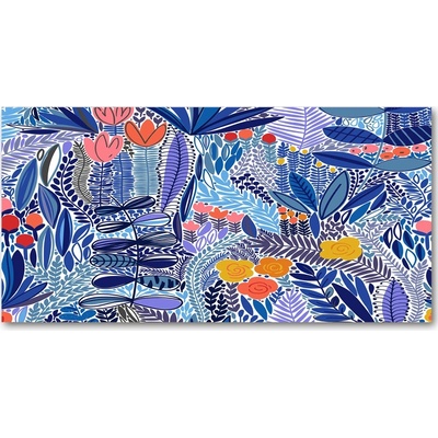Fotoobraz na skle kvetinový vzor 100x50 cm