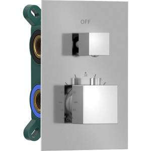 SAPHO - Термостатичен смесител за скрит монтаж, кутия, за 2 уреда, хром 1102-32 (1102-32)