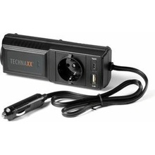 Technaxx TE21 200W vstup 12V DC 2xUSB 1x230V zásuvka čierna 4855-TX