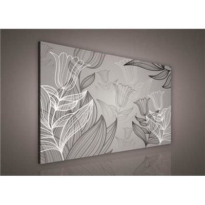 Obraz na plátně listy s tulipány 139O1, 100 x 75 cm, IMPOL TRADE
