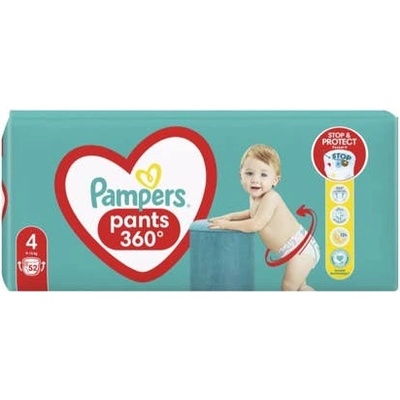 Pampers Пелени-гащички размер 4 Jumbo pack 52бр