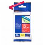 BROTHER ТИП TZ - 12 mm WHITE ON RED TAPE - P№TZE435 (P№TZE435)