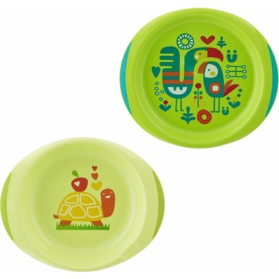 Chicco set jídelní talíř a miska Neutral