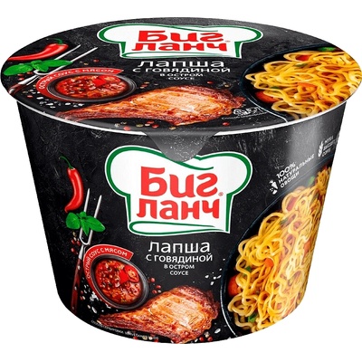 БИГ ЛАНЧ 3бр. ИНСТАНТНИ НУДЪЛИ БИГ ЛАНЧ ГОВЕЖДО В ЛЮТ СОС 90ГР ЧЕРНА КУПА