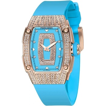 Pagani Дамски часовник Pagani Design Envie с кристали, Син / Розово злато (PD-YS013-ROSEG-BLUE)