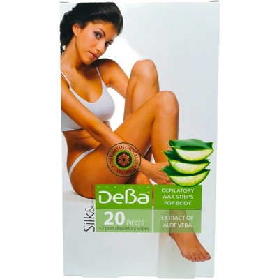 ДЕВА депилиращи ленти за тяло, Алое, 10бр (двойни ленти)