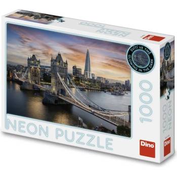 Dino - Puzzle Twilight over Tower Bridge, neon - 1 000 piese
