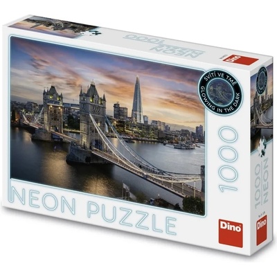 Dino - Puzzle Twilight over Tower Bridge, neon - 1 000 piese