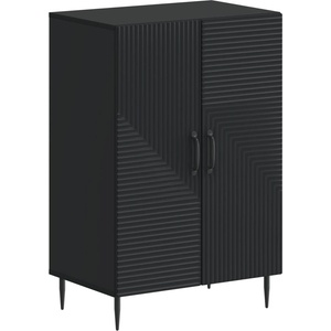 vidaXL Шкаф за обувки HAARLEM 59, 5 x 39, 5 x 89, 5 см Черно (896866)