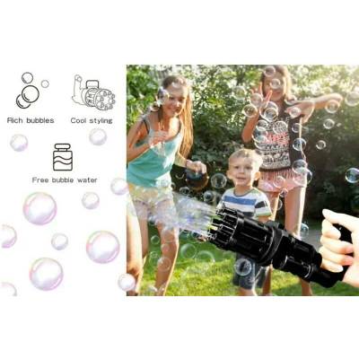 BUBBLE MACHINE modrá kulomet na bubliny ČERNÝ