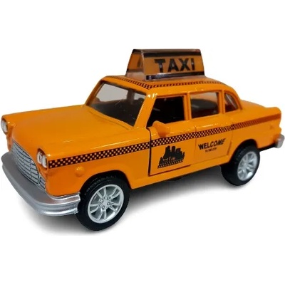 Welly Метална количка Die Cast Pull Back - Такси, 1: 32 (1605C179)