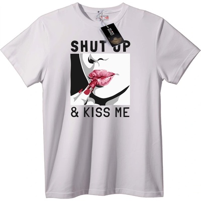 NOONEBRAND Тениска Целуни ме с червило - 2XL, Black