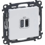 Legrand Розетка USB за зареждане тип C Power Delivery 30W цвят Бял Valena Life - 753155 (753155)