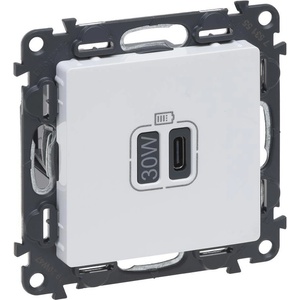 Legrand Розетка USB за зареждане тип C Power Delivery 30W цвят Бял Valena Life - 753155 (753155)