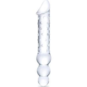 Gläs Glas Double Ended Glass Dildo with Anal Beads