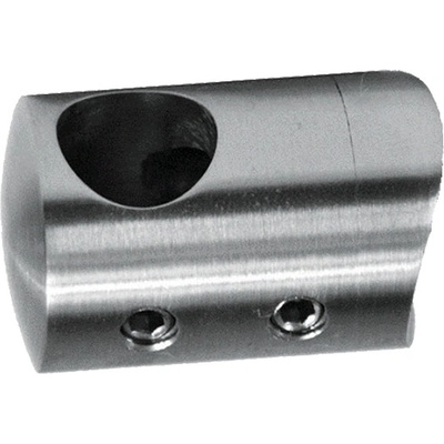 Držák tyče ø 14 mm (koncový-pravý) na trubku ø 42.4 mm (30x22 mm), broušená nerez K320 / AISI304