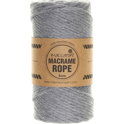 Maccaroni Rope 4 mm šedá 102_01