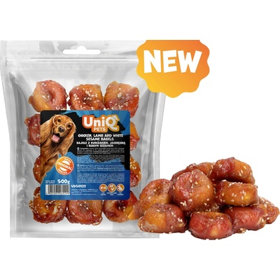 UNIQ PETS věnečky s kuřecím jehněčím a bílým sezamem 500 g