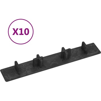 Image 1 of vidaXL Крайни капачки за декинг 10 бр черни пластмаса (149003)