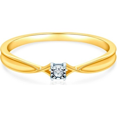 Savicki Zásnubný prsteň dvojfarebné zlato diamant SAVPI KU 38370 Z